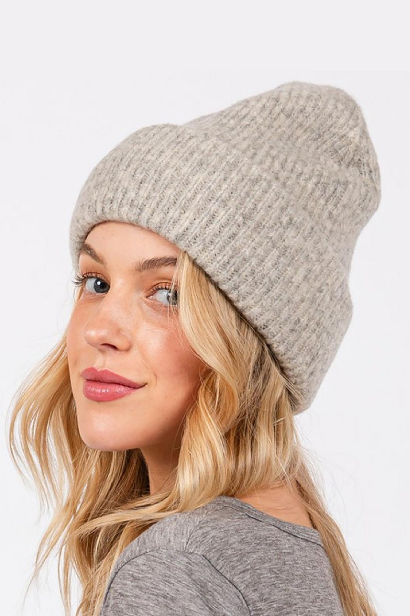 Knit Beanie - Gray