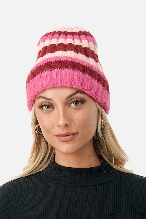 Knit Striped Beanie