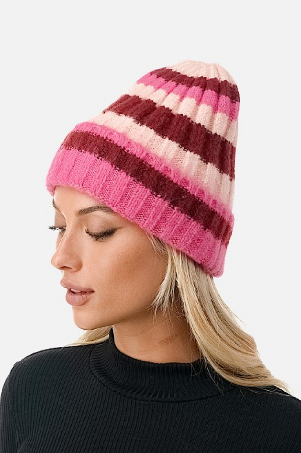 Knit Striped Beanie