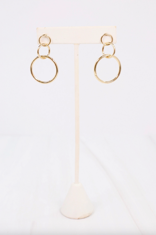 Gold Linked Drop Earrings