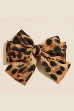 Leopard Bow Hair Clip