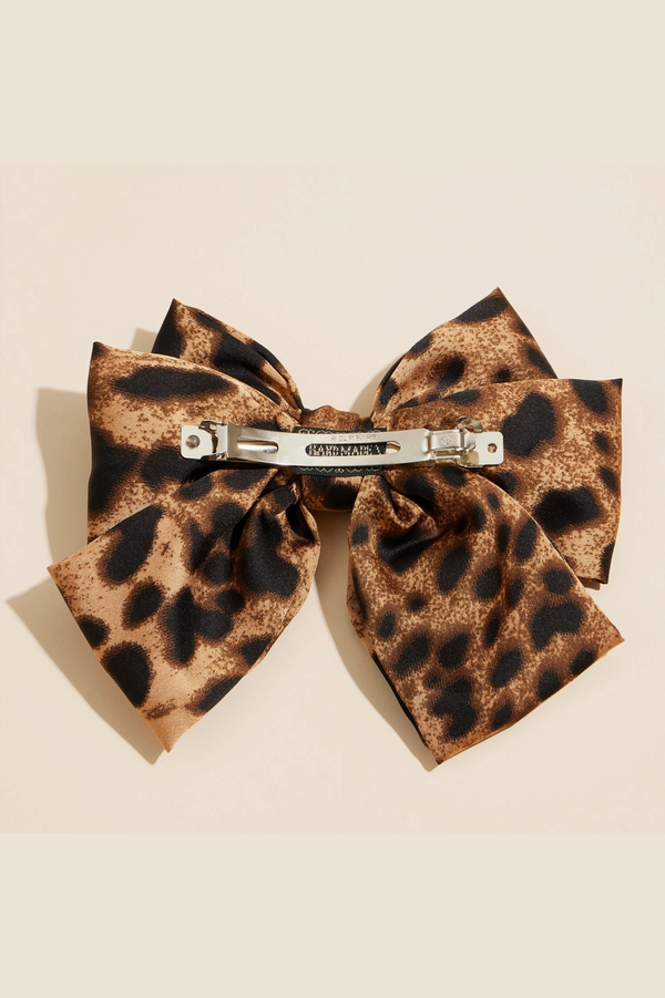 Leopard Bow Hair Clip