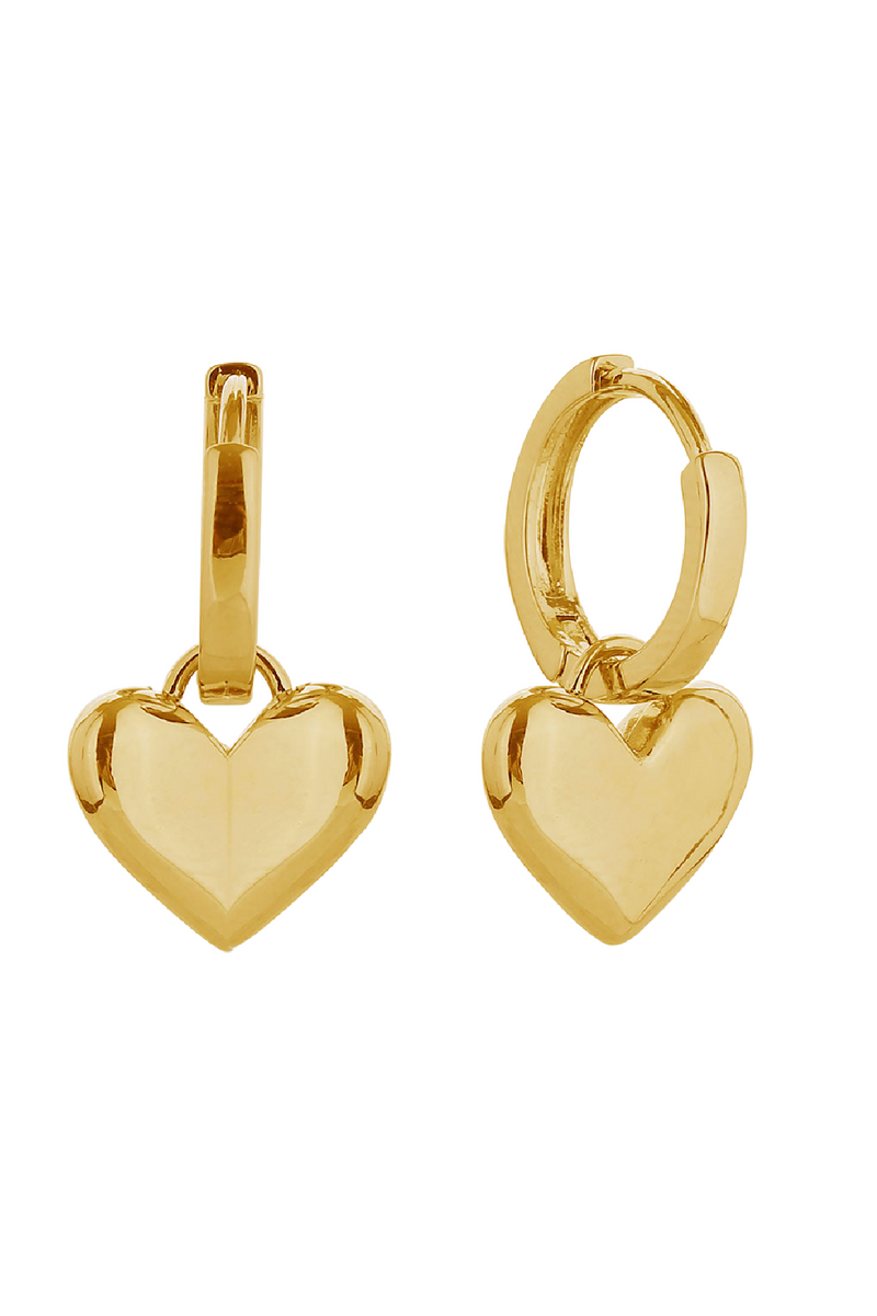 Heart Huggie Earrings