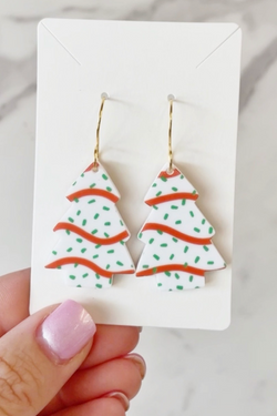 Christmas Tree Cake Earrings