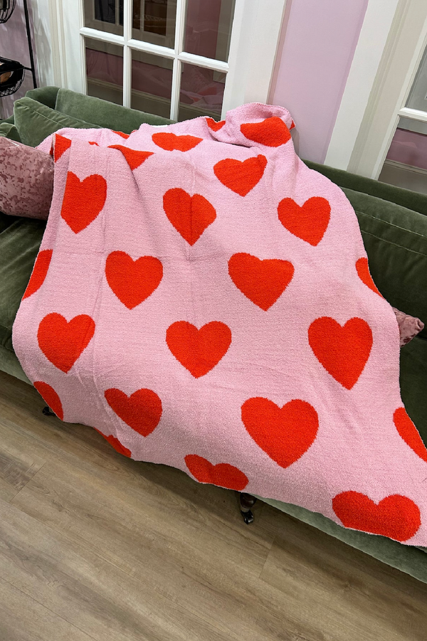 Love Luxe Reversible Heart Blanket