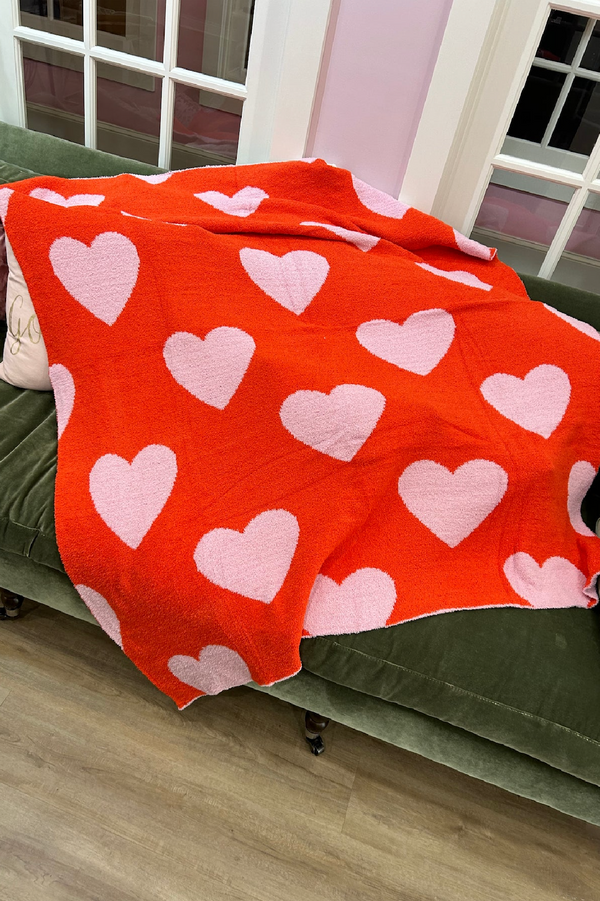 Love Luxe Reversible Heart Blanket