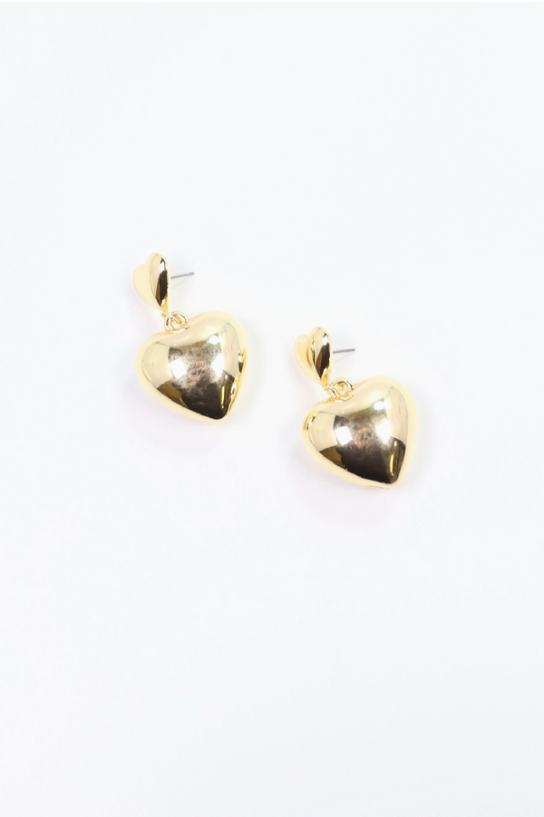 Russo Puff Heart Earrings