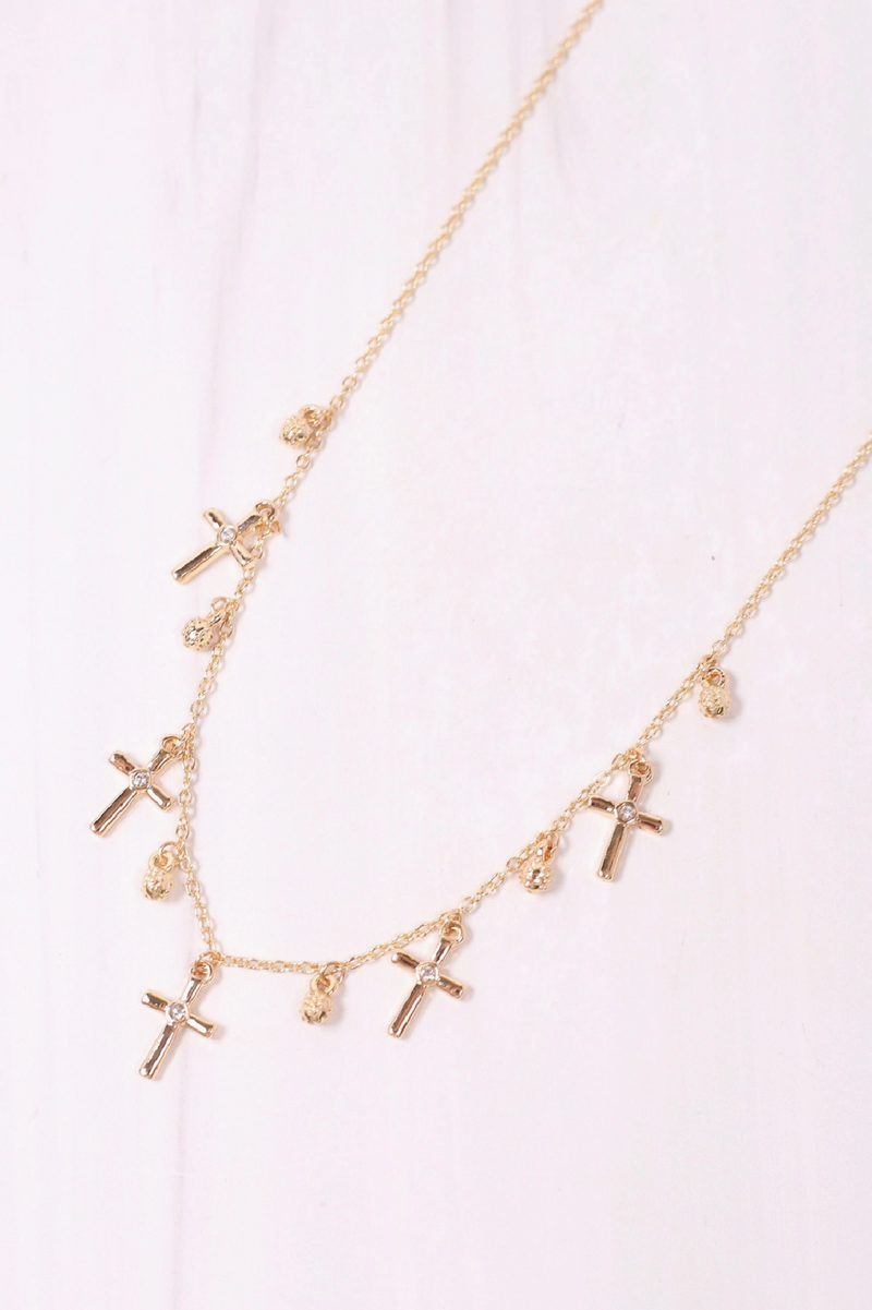 Samara Cross Charm Necklace