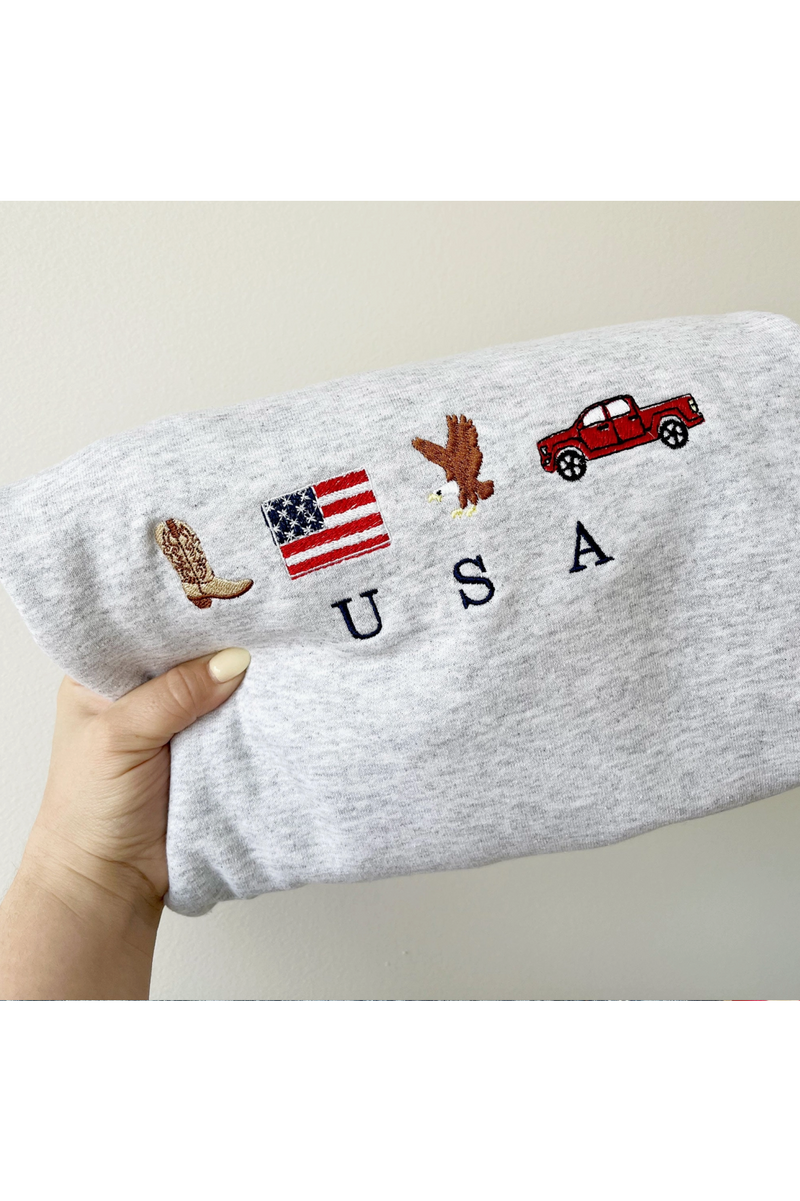 USA Embroidered Sweatshirt