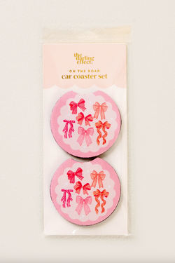 Car Coaster Set - Blushing Bows