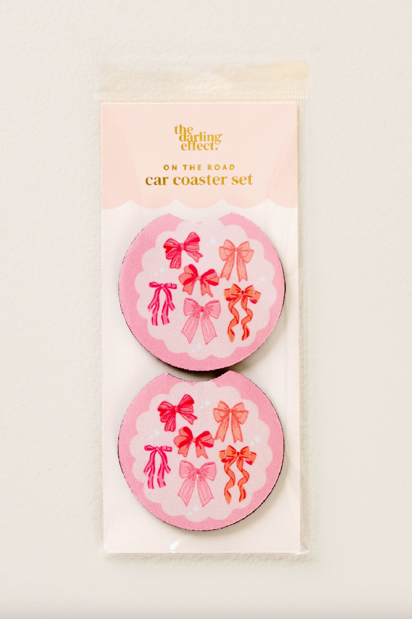 Car Coaster Set - Blushing Bows