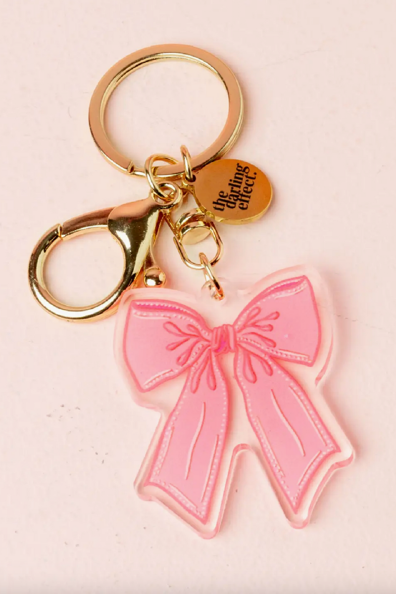 Acrylic Keychain - Bow Pink