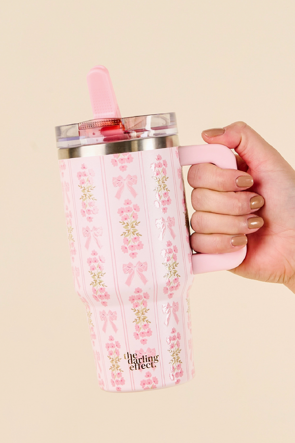 20 oz Lifestyle Flip Straw Tumbler - Oh So Fancy Pink