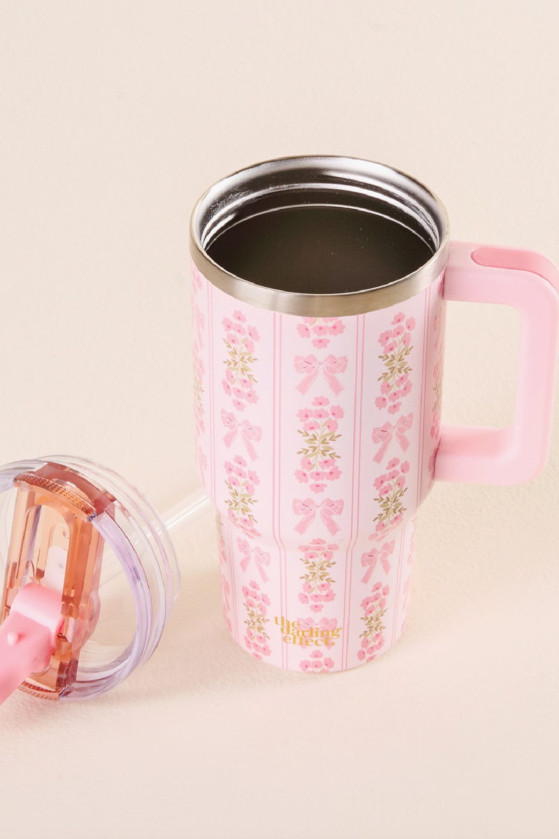 20 oz Lifestyle Flip Straw Tumbler - Oh So Fancy Pink