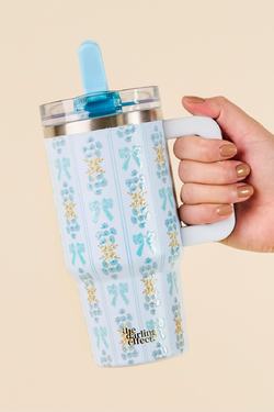 20 oz Lifestyle Flip Straw Tumbler - Oh So Fancy Blue