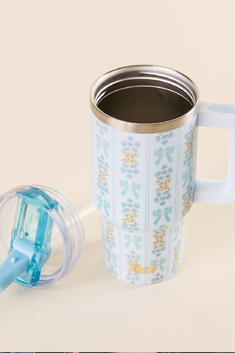 20 oz Lifestyle Flip Straw Tumbler - Oh So Fancy Blue