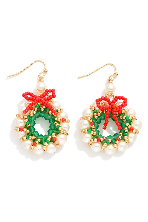 Beaded Wreath Earrings