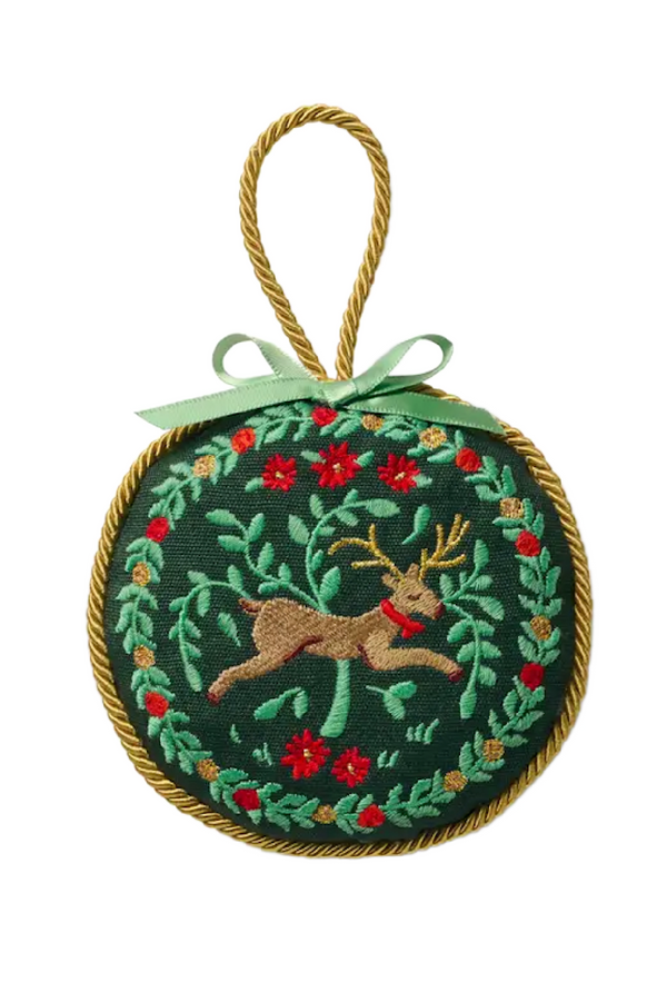 Christmastide Embroidered Ornament - Reindeer | Rifle Paper Co.