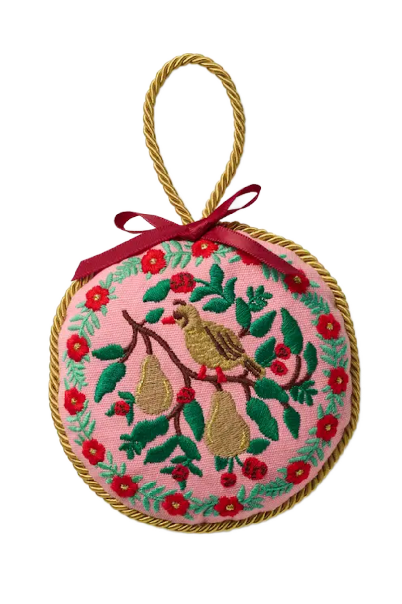 Christmastide Embroidered - Partridge | Rifle Paper Co.