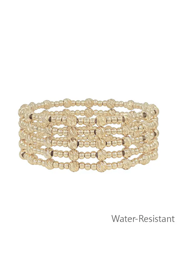 Water Resistant Gold Bracelet Set