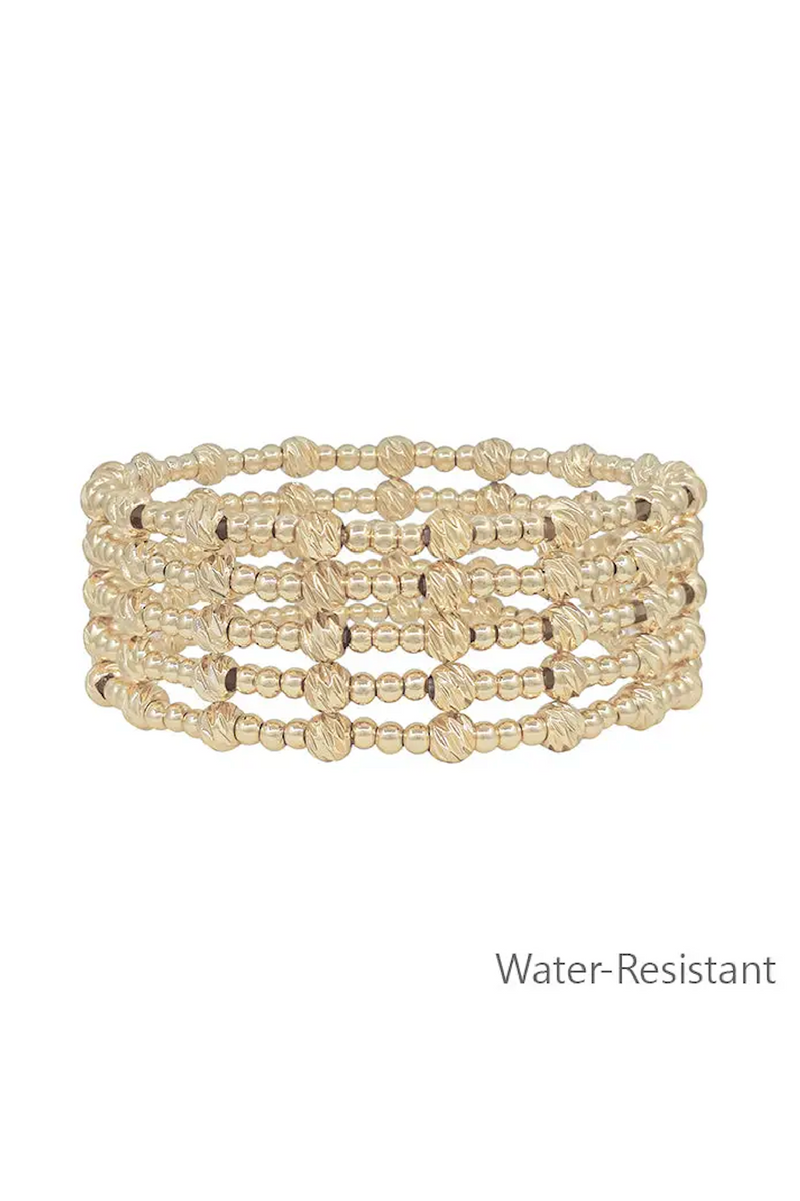 Water Resistant Gold Bracelet Set