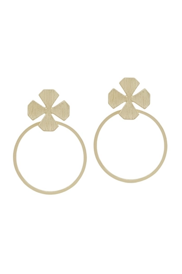 Gold Clover Earrings