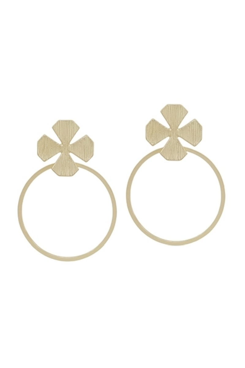 Gold Clover Earrings