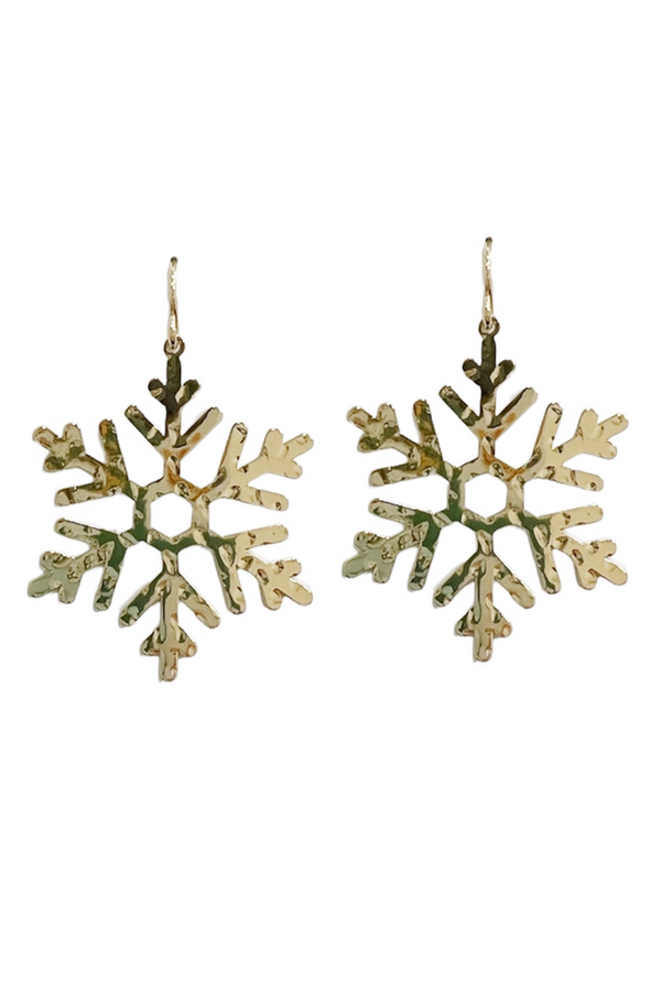 Gold Snowflake Earrings