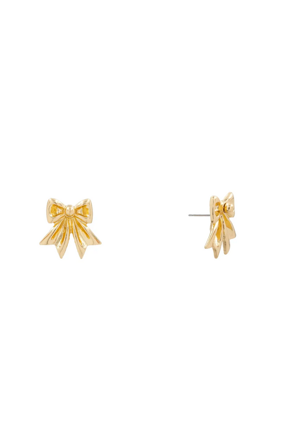 Gold Bow Earring