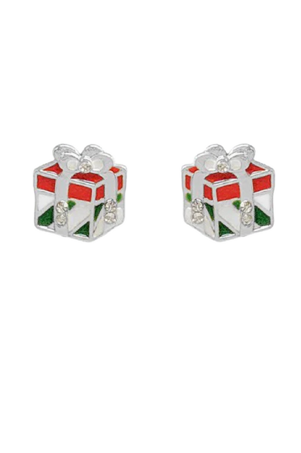 Gift Box Stud Earrings