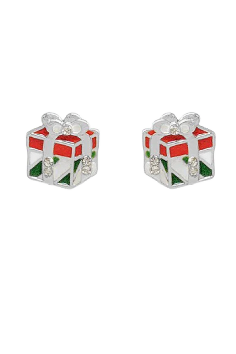 Gift Box Stud Earrings