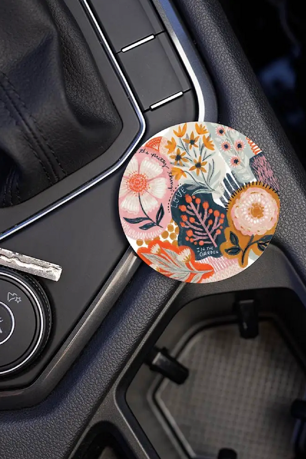 Car Coaster - Abstract Floral