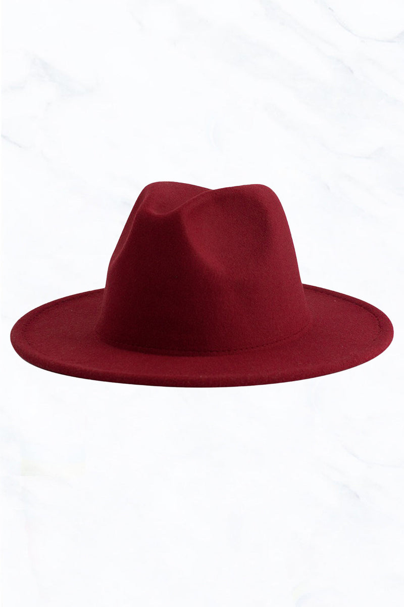 Fedora Hat - Burgundy