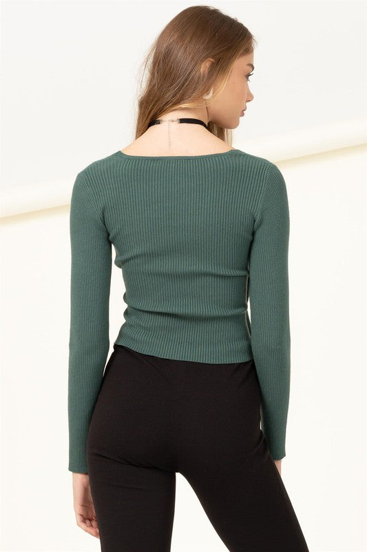'Only Yours' Top - Hunter Green