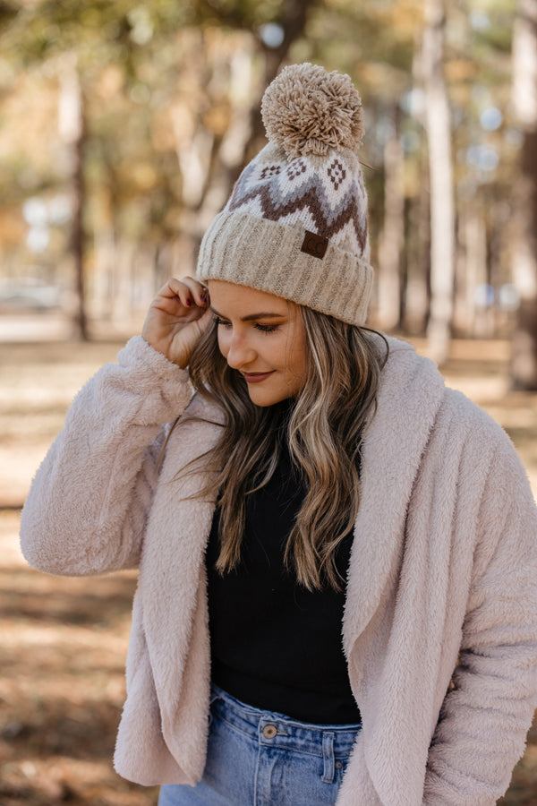 CC Pom Beanie - Tribal