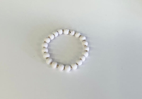 White Bead Bracelet