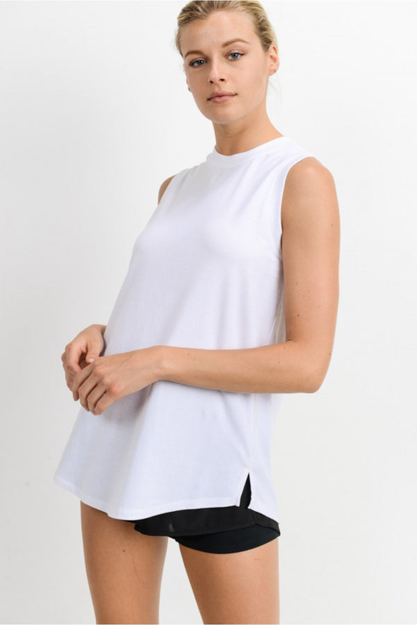 'With the Flow' Tank  - White