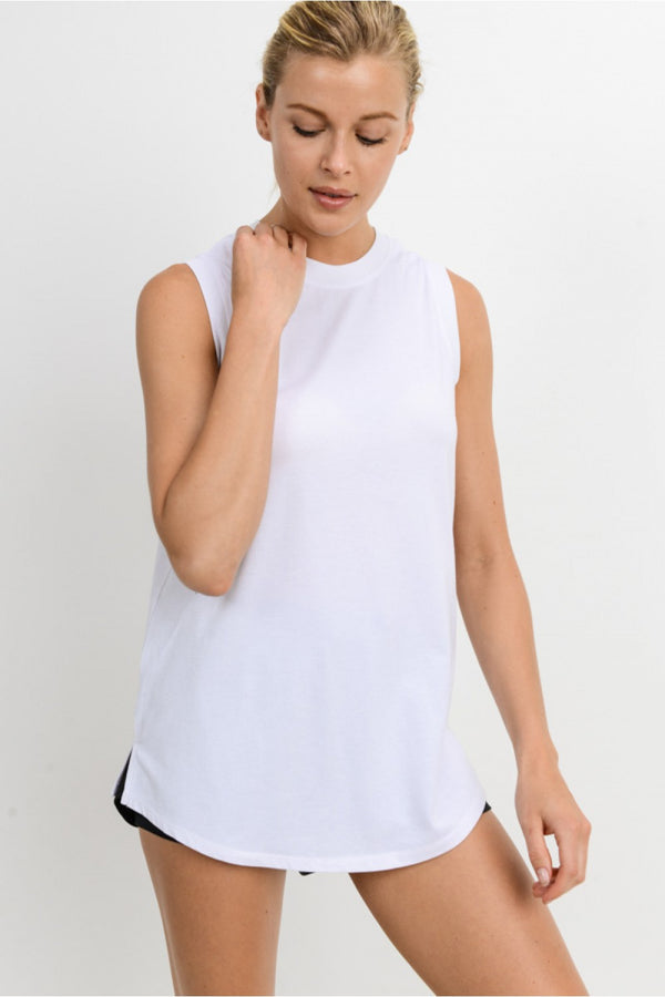 'With the Flow' Tank  - White