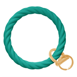 Twist Silicone Key Ring - Emerald