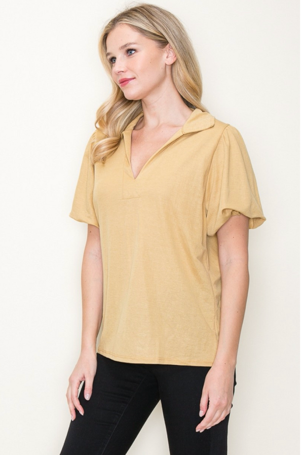'Loving Thoughts' Top - Mustard