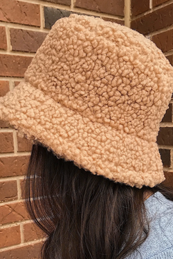 Fuzzy Bucket Hat - Camel
