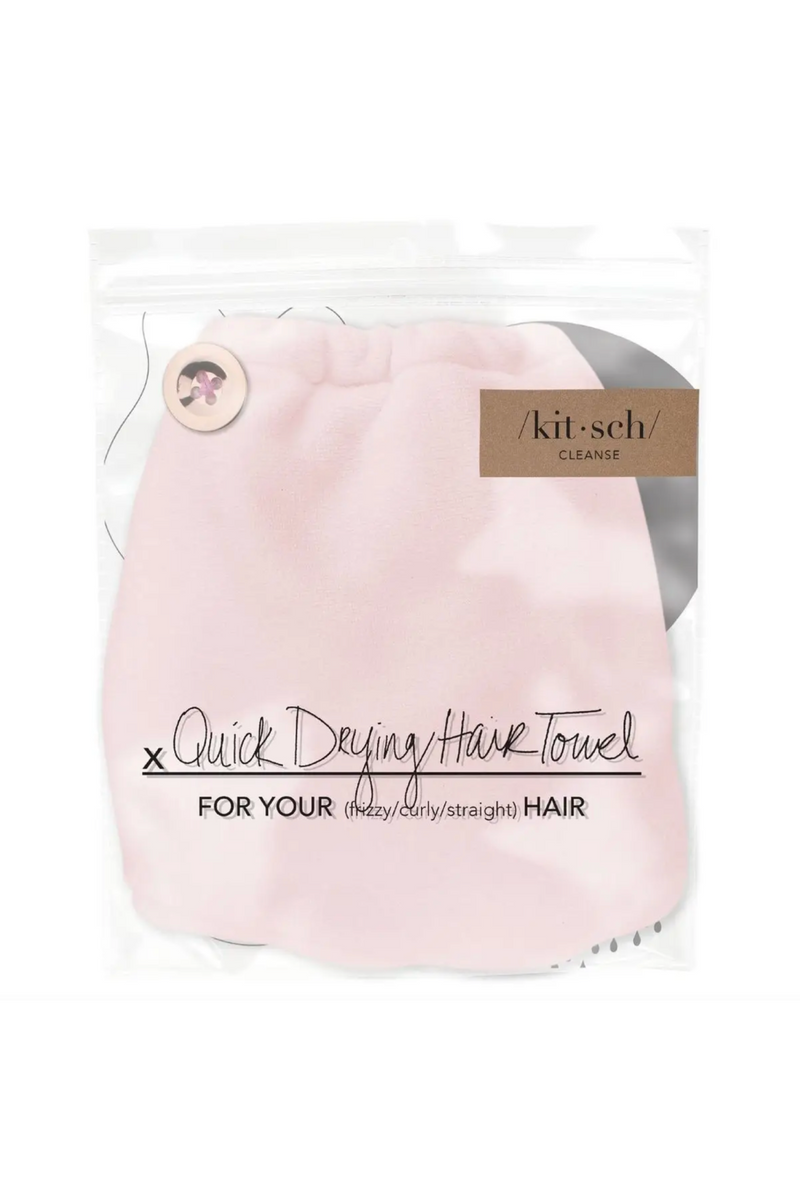 Kitsch Quick Dry Hair Towel - Blush